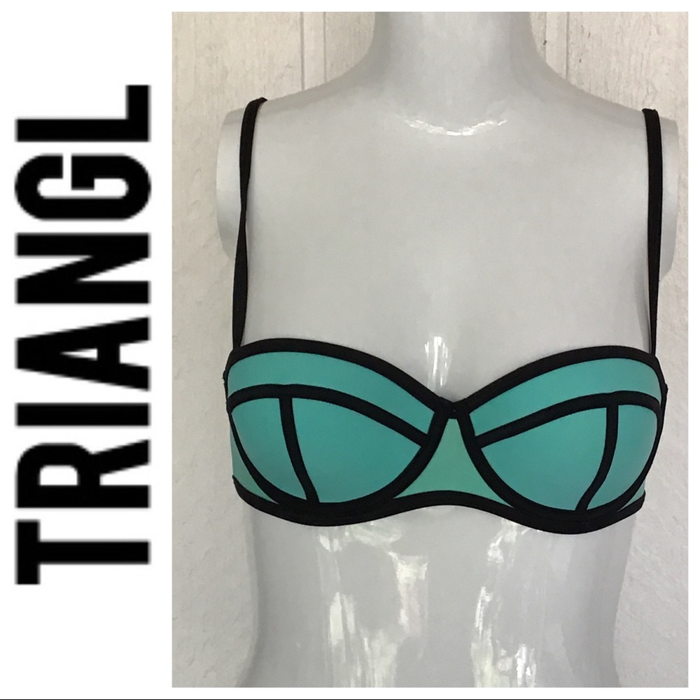 TRIANGL MILLY BLUE NEOPRENE BIKINI TOP SMALL